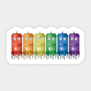 Tardis Over the Rainbow Sticker